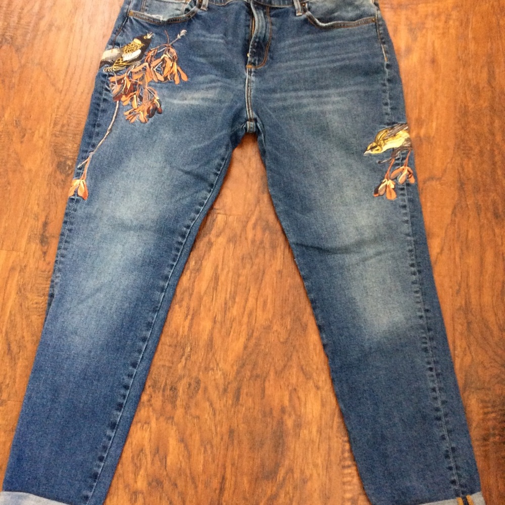 Driftwood Jackie Embroidered Jeans sz 32 - Picture 3 of 10